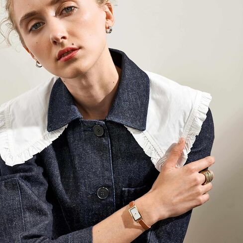 Skagen Women's Hagen Rectangular Case Three Hand Watch with Steel Mesh or Leather Band in Kuwait