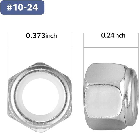 50Pcs 5/16-18 Lock Nuts, Nylon Insert Locknuts 304 Stainless Steel 18-8 SS Self-Locking Nuts, Coarse Thread Hex Nylock Nuts in Kuwait