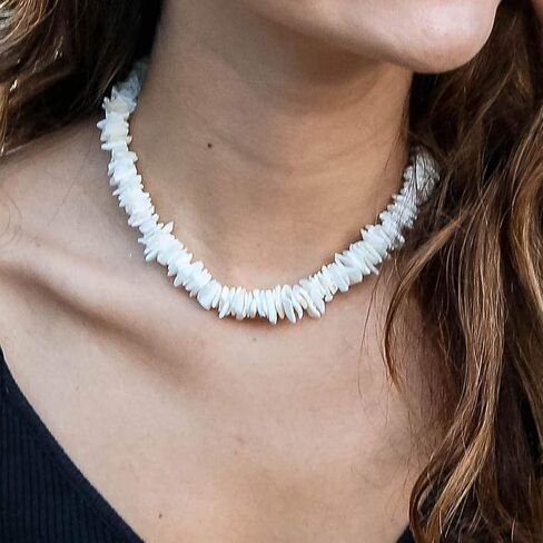 Chennie Boho Shell Choker Necklace Beach Puka Seashell Necklaces Adjustable Rope Jewelry with Anklets for Women and Girls in Saudi Arabia