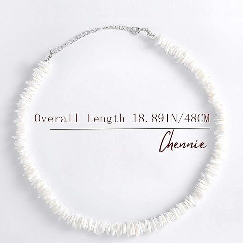 Chennie Boho Shell Choker Necklace Beach Puka Seashell Necklaces Adjustable Rope Jewelry with Anklets for Women and Girls in Saudi Arabia