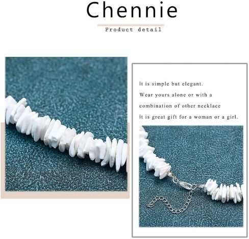 Chennie Boho Shell Choker Necklace Beach Puka Seashell Necklaces Adjustable Rope Jewelry with Anklets for Women and Girls in Saudi Arabia
