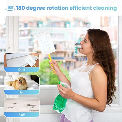 Duster Refills Compatible with Swiffer Duster Refill Handle Dusters for Cleaning Heavy Duty Duster Refills Duster Kit 40 Count and 1 Handle in Saudi Arabia