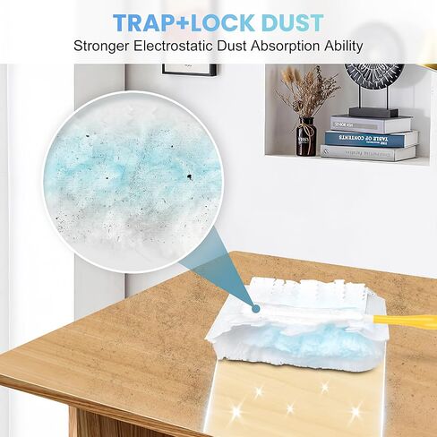Duster Refills Compatible with Swiffer Duster Refill Handle Dusters for Cleaning Heavy Duty Duster Refills Duster Kit 40 Count and 1 Handle in Saudi Arabia