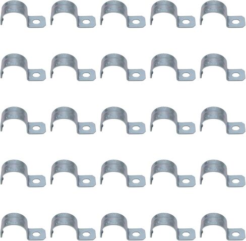 1 Inch Pipe CLamps, Metal U Brackets, 2 Holes Conduit Straps, Rigid Pipe Straps, Secure Mounting for EMT Conduits, Rust Resistant Straps, Zinc-Plated for Reliable Installation(50PCS) in Saudi Arabia