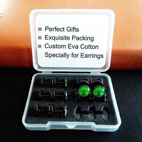 FLYUN 6Pairs Norse Viking Earrings for Men Fake Gauges Earrings Faux Plug Mens Viking Divination Earrings in Kuwait