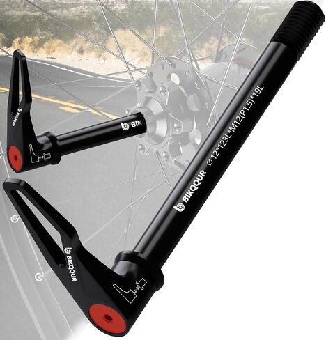 Bicycle Hub Thru Axle Adapter, Aluminum Alloy Bike Thru Axle Boost Forks Quick Release with Adjustable Revolve Handle, Thread Pitch: 1.5mm (Axle Length:12mm x 120mm/ 123mm/ 165mm/ 171mm/ 175mm) in Saudi Arabia