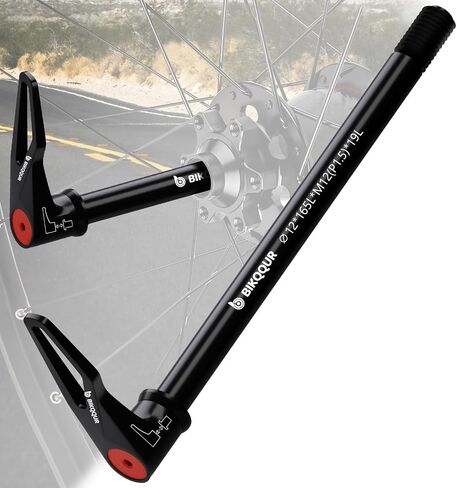 Bicycle Hub Thru Axle Adapter, Aluminum Alloy Bike Thru Axle Boost Forks Quick Release with Adjustable Revolve Handle, Thread Pitch: 1.5mm (Axle Length:12mm x 120mm/ 123mm/ 165mm/ 171mm/ 175mm) in Saudi Arabia