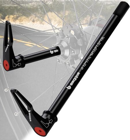 Bicycle Hub Thru Axle Adapter, Aluminum Alloy Bike Thru Axle Boost Forks Quick Release with Adjustable Revolve Handle, Thread Pitch: 1.5mm (Axle Length:12mm x 120mm/ 123mm/ 165mm/ 171mm/ 175mm) in Saudi Arabia