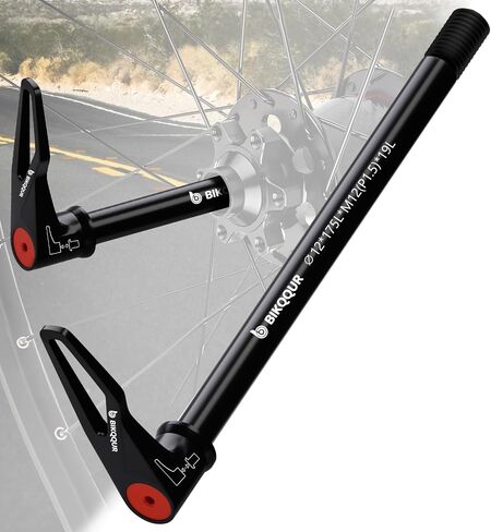 Bicycle Hub Thru Axle Adapter, Aluminum Alloy Bike Thru Axle Boost Forks Quick Release with Adjustable Revolve Handle, Thread Pitch: 1.5mm (Axle Length:12mm x 120mm/ 123mm/ 165mm/ 171mm/ 175mm) in Saudi Arabia