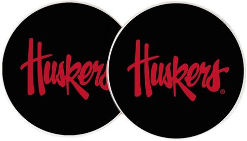 Desert Cactus University of Nebraska Car Coaster Huskers GBR NU Huskers Absorbent Sandstone Car Cup Coasters Set of 2 (Design A) in Saudi Arabia