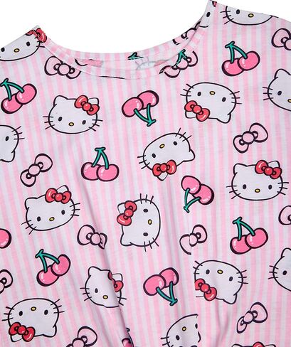 Hello Kitty Girls' T-Shirt - Short Sleeve Hello Kitty Graphic T Shirts for Girls (4-12), Size 8-10, Pink Hello Kitty Apples in Kuwait