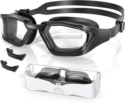 Greatever Sleek Swimming Goggles, UV400 Protection Swim Goggles,HD Wide View Goggles, Anti Fog No Leakage, Enhanced Comfort For Women Men Adults Teenagers in Saudi Arabia