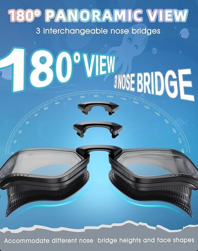 Greatever Sleek Swimming Goggles, UV400 Protection Swim Goggles,HD Wide View Goggles, Anti Fog No Leakage, Enhanced Comfort For Women Men Adults Teenagers in Saudi Arabia