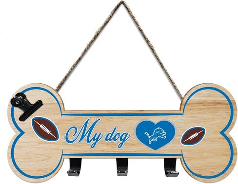 NFL Philadelphia Eagles Key Hanger Bone Shape Sign with Hooks, Rope and Clip. Sporty Entrance Door/Fence Sign to Hang Keys, Hang Hats, Hang Leash/Collar. NFL Football Fan Waterproof Home/Yard Decor in Saudi Arabia