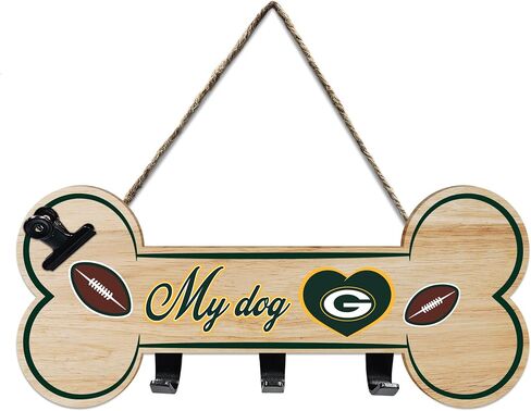 NFL Philadelphia Eagles Key Hanger Bone Shape Sign with Hooks, Rope and Clip. Sporty Entrance Door/Fence Sign to Hang Keys, Hang Hats, Hang Leash/Collar. NFL Football Fan Waterproof Home/Yard Decor in Saudi Arabia