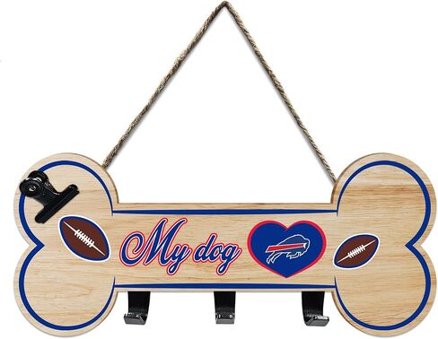 NFL Philadelphia Eagles Key Hanger Bone Shape Sign with Hooks, Rope and Clip. Sporty Entrance Door/Fence Sign to Hang Keys, Hang Hats, Hang Leash/Collar. NFL Football Fan Waterproof Home/Yard Decor in Saudi Arabia