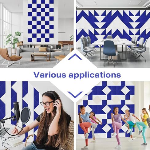 Acoustic Panels, Magrowill 12-Pack Soundproof Wall Panels 14x12x0.4 Inches, High Density Acoustic Panels Sound Absorbing with Self-Adhesive, Hexagon Sound Proof Panels for Walls in Saudi Arabia