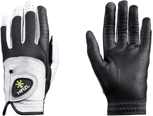 HIRZL Trust Control 2.0 Golf Gloves, All Weather Mens Golf Glove, White/Black, Kangaroo Leather Palm, Cabretta Leather Backhand, Trusted by Pro’s, Sweat Free, Ultimate Grip in Saudi Arabia