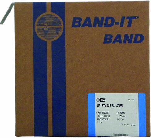 BAND-IT C40499 316 Stainless Steel Uncoated Band, 1/2" Width X 0.030" Thick, 100 Feet Roll in Saudi Arabia