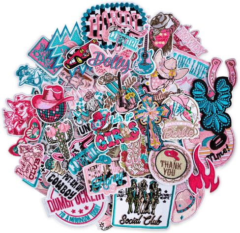 ZIFTY 36Pcs Iron on Patches for Clothes Hawaii Cute Embroidered Patches for Backpacks Applique Aesthetic Stuff for Clothing, Jackets, Jeans, Hats DIY Accessories in Kuwait