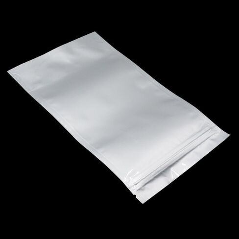 Ferenli 100 قطع الفضة 5.5x7.9 بوصة رقائق ألمنيوم نقية الوقوف لأكياس mylar الرمز البريدي قفل تخزين الطعام على المدى الطويل قابلة للاستيلاء على حقيبة قفل قفل حرارة التغليف محكم الإغلاق in Kuwait
