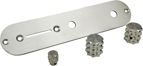 Guyker Stainless Steel Guitar Control Plate Replacement Parts for TELE TL Electric Guitar, Straight Switch Hole in Saudi Arabia