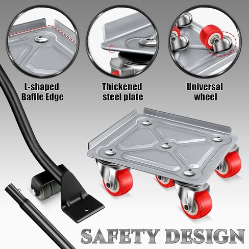 ناقلات الأثاث الثقيلة مع 5 عجلات الأثاث دوللي عجلة قابلة للتدوير لنقل الأثاث مجموعة أدوات المحرك لوحة الصلب الكربوني الثقيلة دوللي الحمولة القصوى 3475 رطل in Kuwait