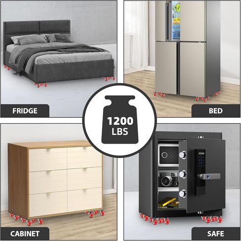 ناقلات الأثاث الثقيلة مع 5 عجلات الأثاث دوللي عجلة قابلة للتدوير لنقل الأثاث مجموعة أدوات المحرك لوحة الصلب الكربوني الثقيلة دوللي الحمولة القصوى 3475 رطل in Kuwait