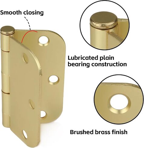 Haidms 30 Pack Oil Rubbed Bronze Door Hinges 3.5 Inch Antique Brushed Bronze Interior Door Hinges with 5/8" Radius Corner for Heavy Duty Doors Removable Pin in Saudi Arabia