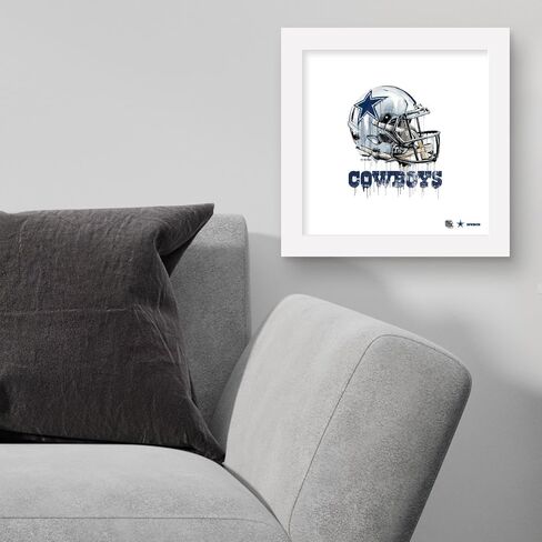 Trends International Gallery Pops NFL Dallas Cowboys - Drip Helmet Wall Art Wall Poster, 12.00" x 12.00", Black Frame Version in Saudi Arabia