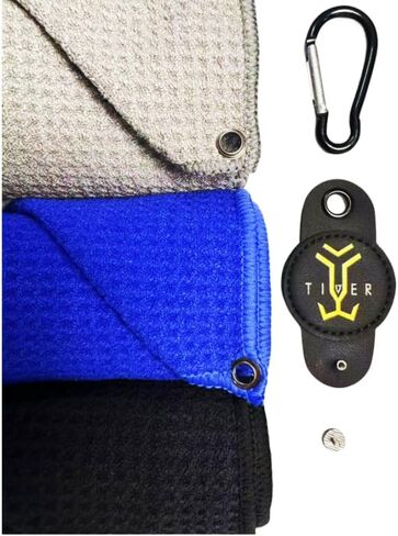 Magnetic Golf Towel,Industrial Strength Magnet with Magnetic Golf Towel Clip for Strong Hold to Golf Carts,Magnetic Golf Towels for Men Women (Blue) in Saudi Arabia