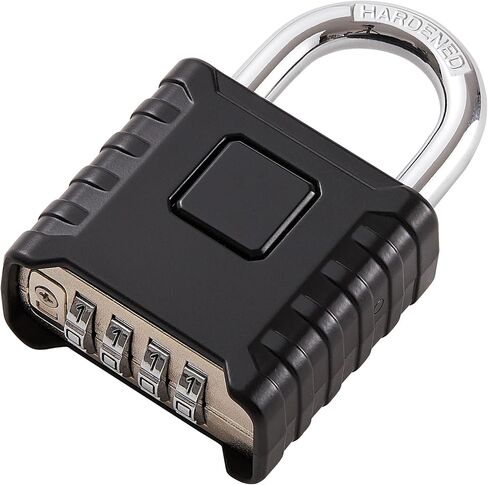 1 Pack disecu Heavy Duty 4 Digit Combination Lock, One Touch Unlocking, Anti-Error Feature, High Security Waterproof Large Outdoor Padlock for School Gym Locker, Fence, Gate, Storage Unit (Grey) in Saudi Arabia