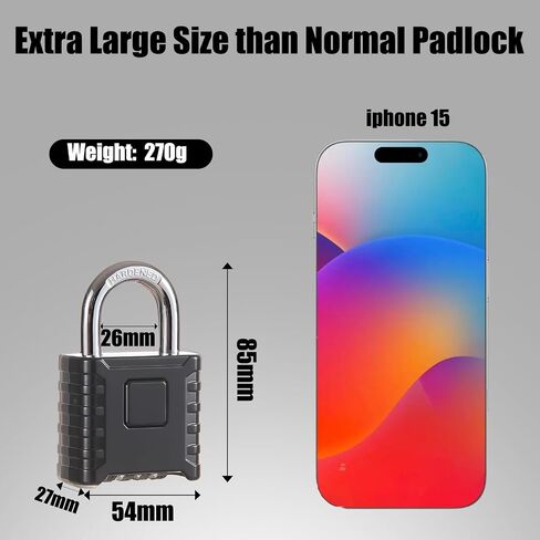 1 Pack disecu Heavy Duty 4 Digit Combination Lock, One Touch Unlocking, Anti-Error Feature, High Security Waterproof Large Outdoor Padlock for School Gym Locker, Fence, Gate, Storage Unit (Grey) in Saudi Arabia