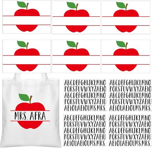 Glenmal 10 Sheets DTF Transfers Teacher Iron on Heat Transfers Custom Teacher Name Letters Stickers Iron on Decals for Teacher Appreciation Tote Bag Backpack Gift Clothing Hats DIY Crafts in Kuwait