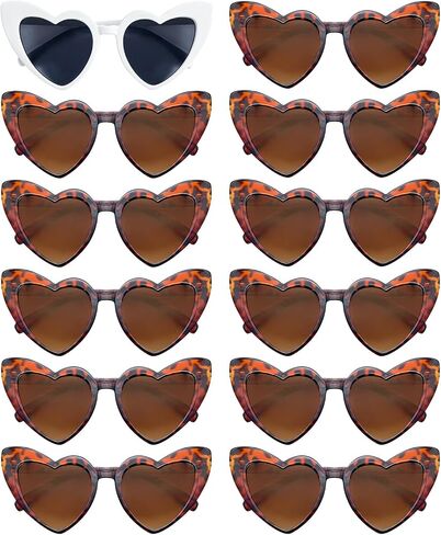 Matcheck 12 Pcs Heart Sunglasses Bachelorette Party, Bridal Shower Favors Bride Tribe Love Glasses Wedding Supplies in Kuwait