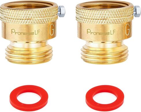 1 Pack Lead-Free Brass 3/4" Inch MHT Hose Bibb Connector Backflow Preventer Vacuum Breaker,Check Valve For Garden Spigot RV Hose Connection,Anti-Siphon Fitting in Saudi Arabia