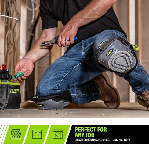 AWP Hard Shell Construction Knee Pads | All-Day Comfort Knee Pads with Molded Cap Design for Swiveling | One Size in Saudi Arabia