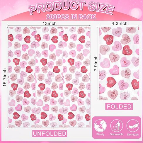 100Pcs Valentine’s Day Paper Napkins, Pink Disposable Love Heart Napkins, Valentines Decorative Paper Guest Towels for Valentines Day Wedding Engagement Anniversary Home Bathroom Party Supplies in Saudi Arabia