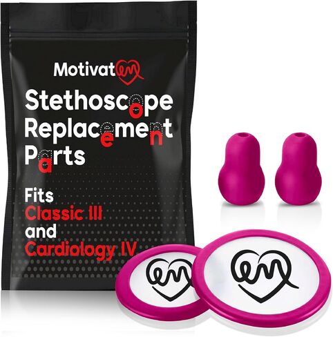 Stethoscope Replacement Part Kit for Littman Stethoscope Classic 3, Cardiology 3 & Cardiology 4 - Fits Classic III, Cardiology III & IV (Black) in Kuwait