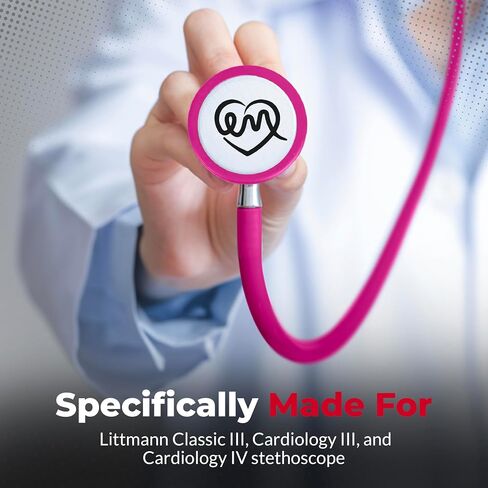 Stethoscope Replacement Part Kit for Littman Stethoscope Classic 3, Cardiology 3 & Cardiology 4 - Fits Classic III, Cardiology III & IV (Black) in Kuwait