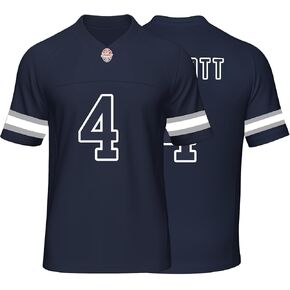 Custom Mens/Youth Football Stitched T-Shirt for Sports Fan Blue No Brand/Logos