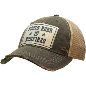 VINTAGE LIFE Distressed Baseball Caps Funny Trucker Hats with Sayings, Unisex (Bad Decisions Make Good Stories (Orange))