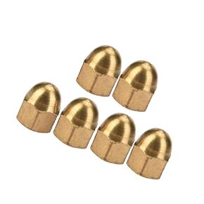 Brass Acorn Nut Kit Dome Head Hex Nuts Set Vehicle Fasteners M3- Fix Tires (M6, 20pcs)