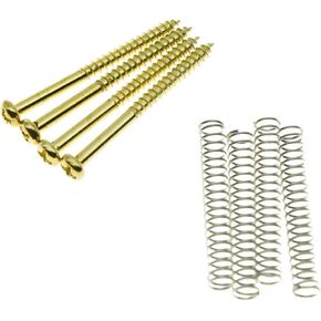 4x Chrome Bass Pickup Mounting Screws Springs for P Bass Jazz Bass or P90 Pickups