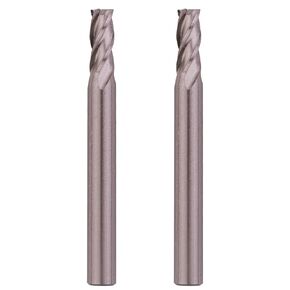 Milling Cutter 10Pcs Set HSS CNC Straight 4 Flute End Mill Bits for Wood, Aluminum, Steel, Copper，Iron