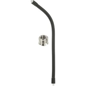 PATIKIL 20" Gooseneck, 1/4"-20 Male to Male Thread Metal Universal Hose Flexible Arm Gooseneck Tube Extension Holder with Reducing Screws for Action Camera, Phone, Microphone, Black