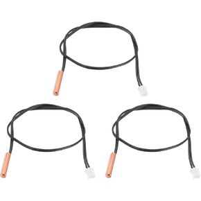 uxcell 3 Pcs 10K NTC Thermal Sensor Probe,Copper Sensitive Temperature Sensor Probe 14 Inch Digital Thermometer Extension Cable Temp Sensor for Electrical Appliances