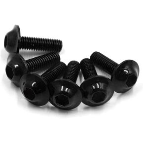 uxcell 6PCS M6 X 20mm Red Hexagon License Plates Fairing Bolts Screws for Motorcycle