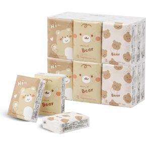 Pocket Tissue, Travel Size Facial Tissue Bulk, Animal Pattern Tissue Packs, Small Individual Tissue Mini Cute Disposable Handkerchief For Outing Travel Wedding Party Favors 3 Ply 8 Sheets (27 Pack)