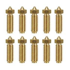 3D Printer Kobra 3 Nozzles Hardened Steel Extruder Hotend Kit, Included 3pcs 0.4mm+1pc 0.2mm+1pc 0.6mm+1pc 0.8mm Hardened Steel Nozzles, Replacement Parts Nozzles for Anycubic Kobra 3